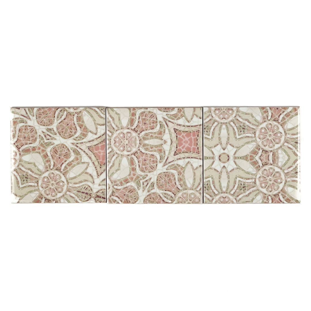 Pomegranate Tiles - Plaster Pink - Random Sections
