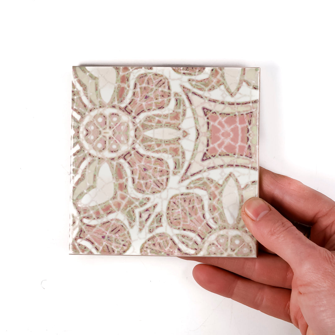 Pomegranate Tiles - Plaster Pink - Random Sections