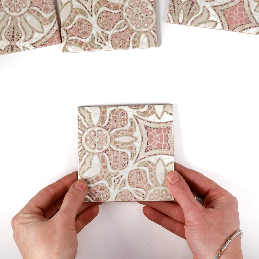 Pomegranate Tiles - Plaster Pink - Random Sections