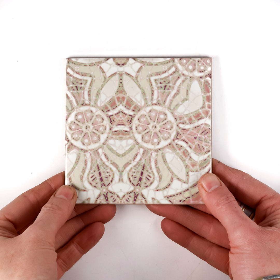 Pomegranate Tiles - Plaster Pink - Random Sections