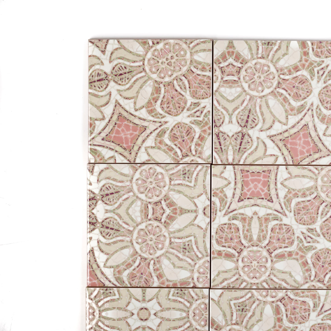 Pomegranate Tiles - Plaster Pink - Random Sections
