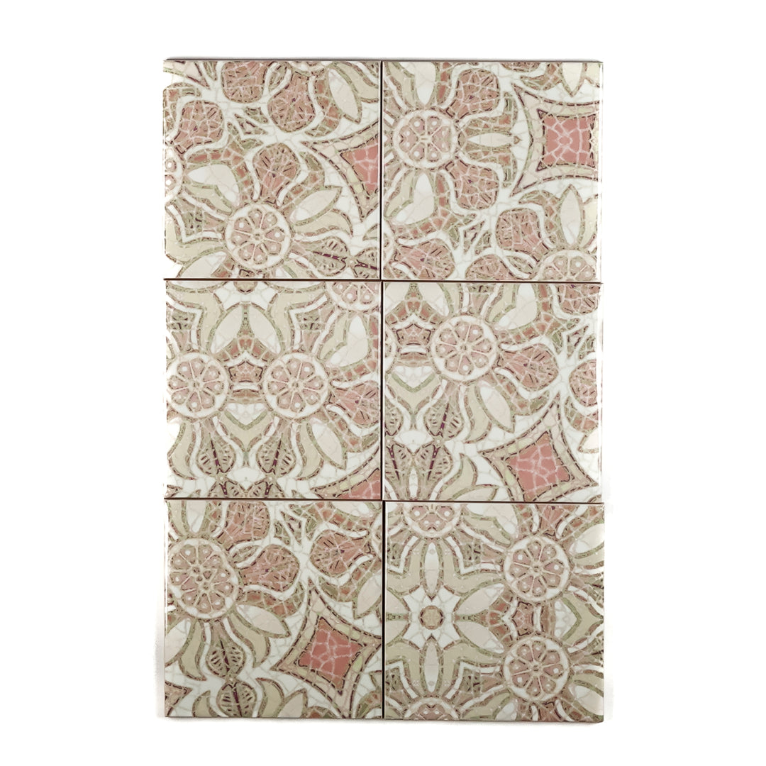 Pomegranate Tiles - Plaster Pink - Random Sections