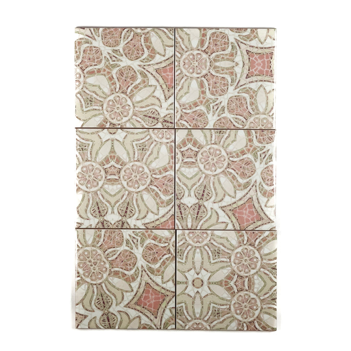 Pomegranate Tiles - Plaster Pink - Random Sections