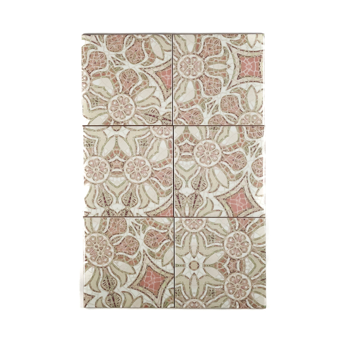 Pomegranate Tiles - Plaster Pink - Random Sections