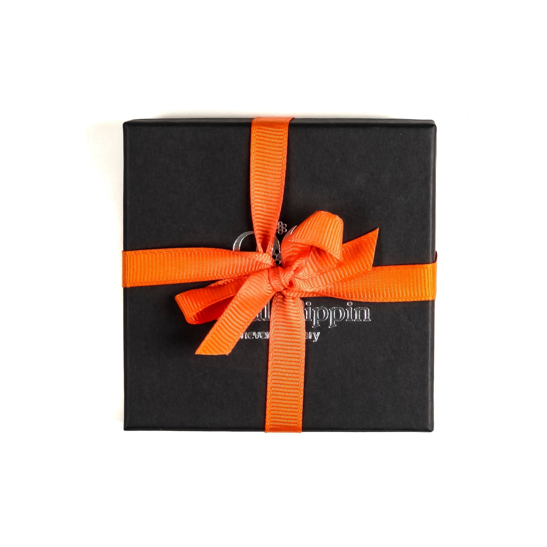 SALE - Square Orange Heart Compact Folding Mirror