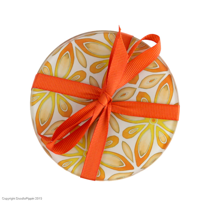 Orange / Yellow "Citrus" Coaster Set