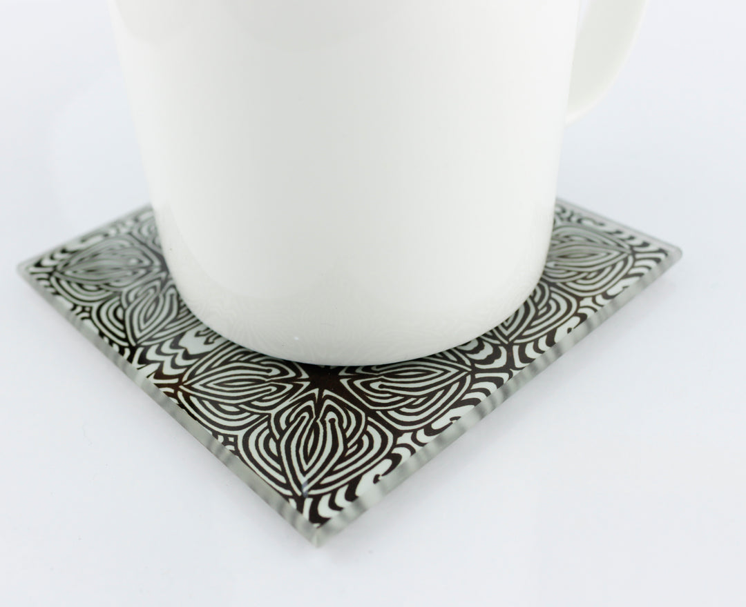 Celtic Design - White/Black Coasters