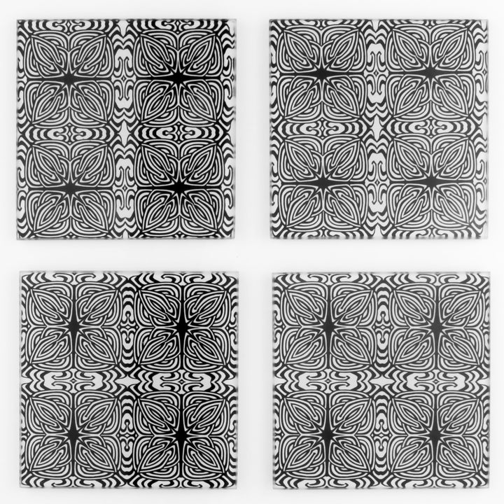 Celtic Design - White/Black Coasters
