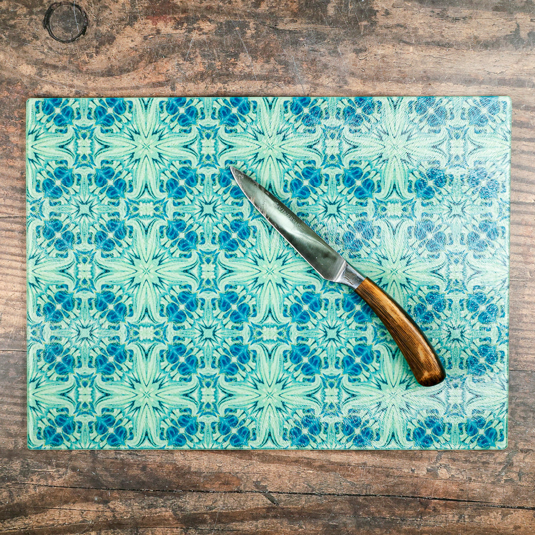 SALE - Large, Rectangular Vintage Bouquet Chopping Board Trivet (Textured)