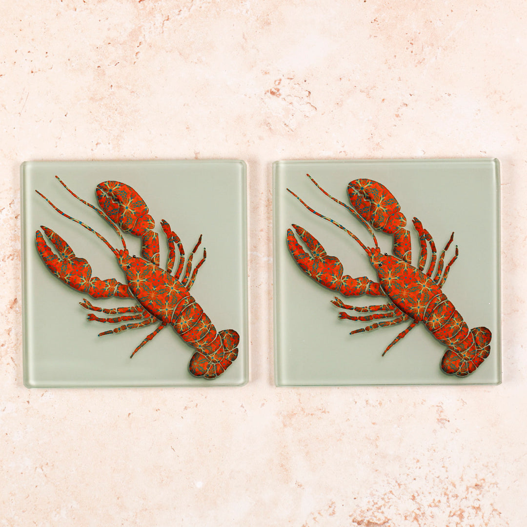 Lobster Design Coaster Set