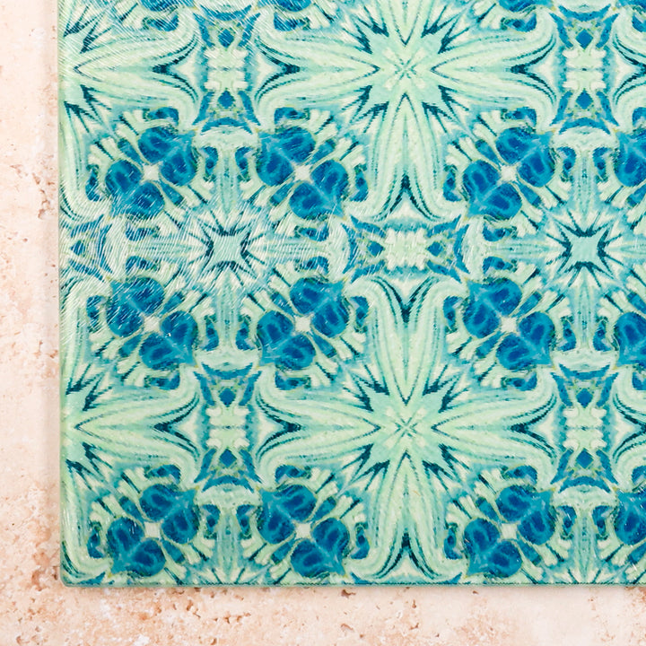 SALE - Large, Rectangular Vintage Bouquet Chopping Board Trivet (Textured)