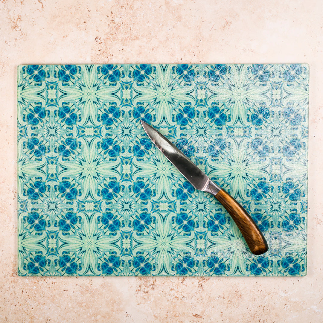 SALE - Large, Rectangular Vintage Bouquet Chopping Board Trivet (Textured)