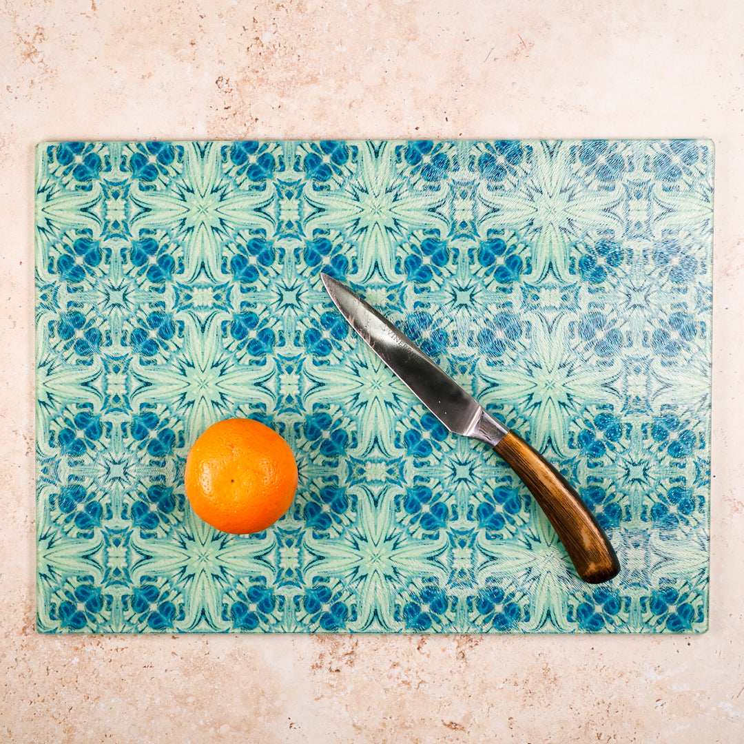 SALE - Large, Rectangular Vintage Bouquet Chopping Board Trivet (Textured)