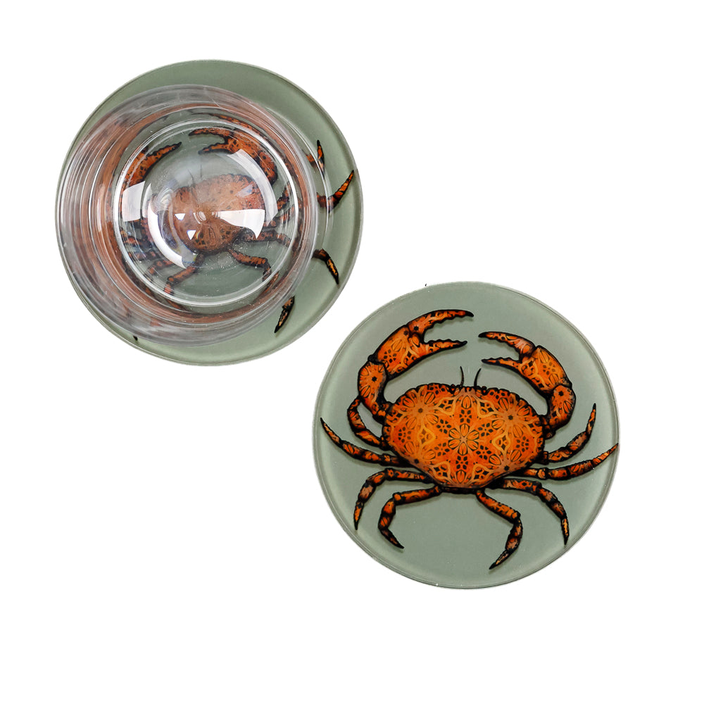 Crab Coaster Set - orange/dark grey