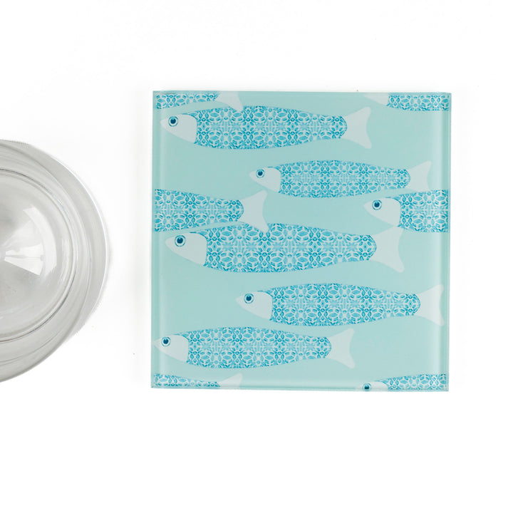 SALE - Single Ocean Shoal Coaster - Aqua