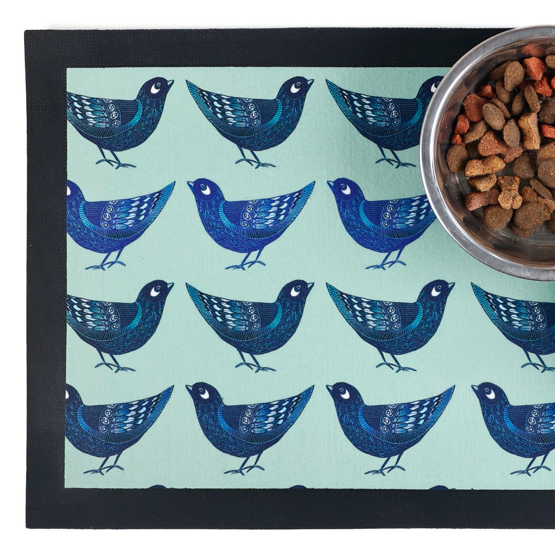 Blue Partridge Pet Food Mat