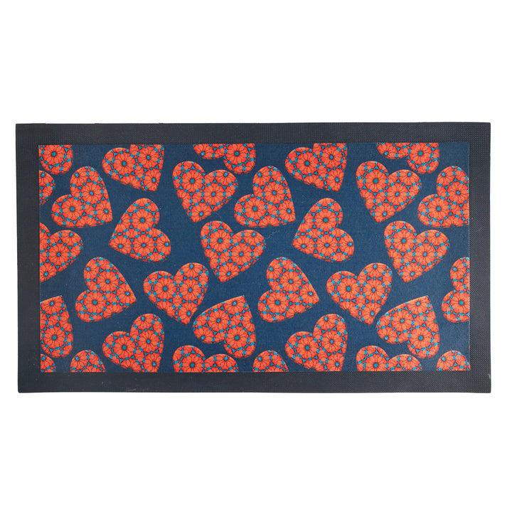 SALE - Moroccan Flower Heart Pet Food Mat