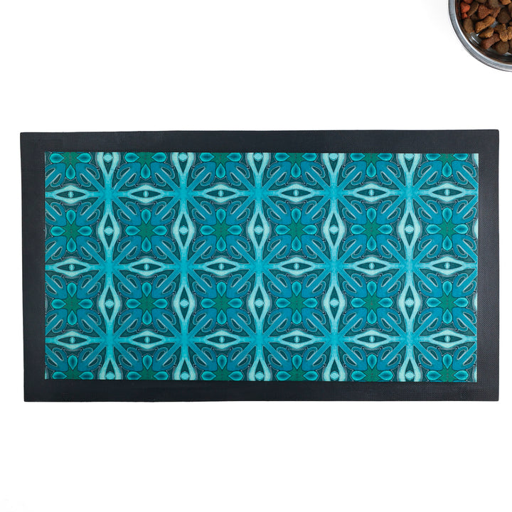 SALE - Malachite Green Pet Food Placemat