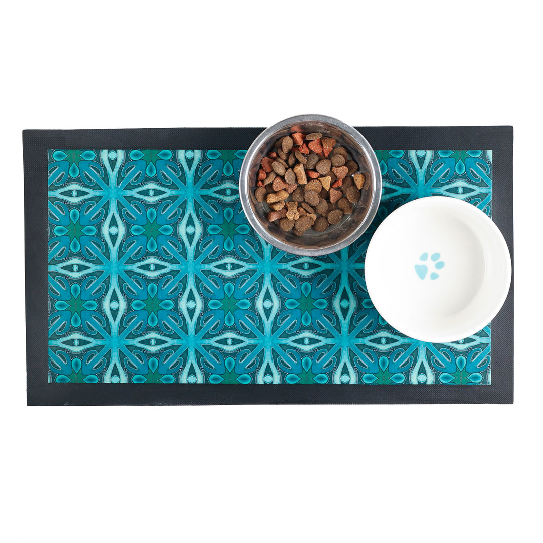SALE - Malachite Green Pet Food Placemat