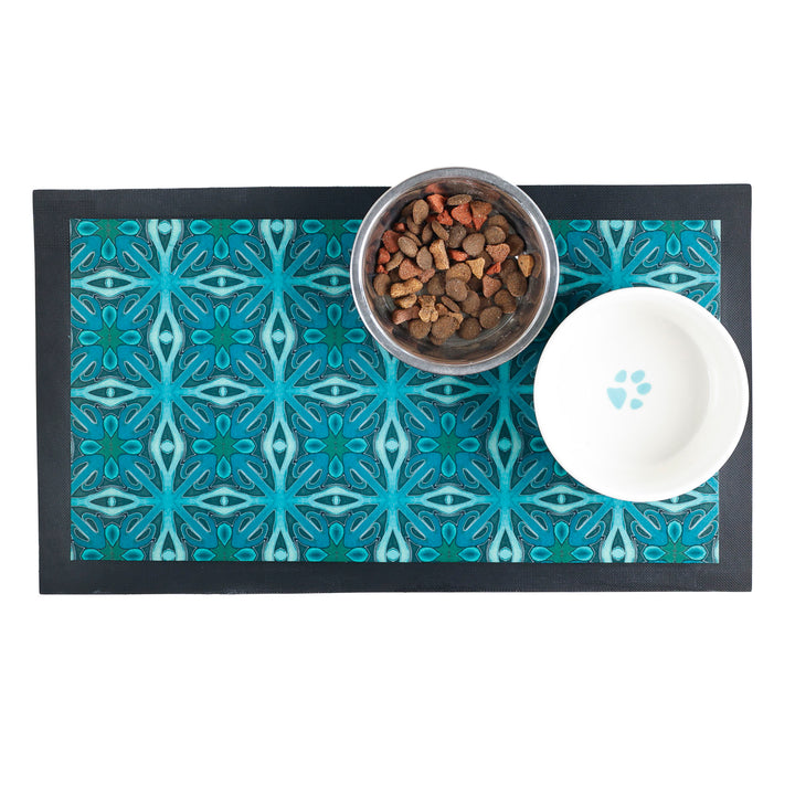 SALE - Malachite Green Pet Food Placemat