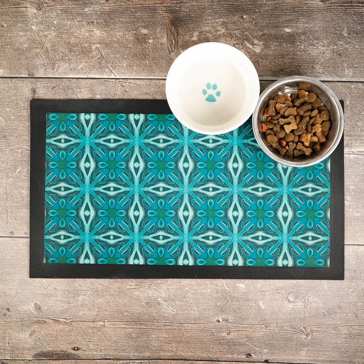 SALE - Malachite Green Pet Food Placemat
