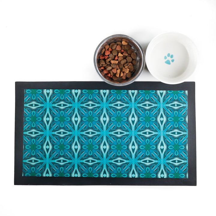 SALE - Malachite Green Pet Food Placemat