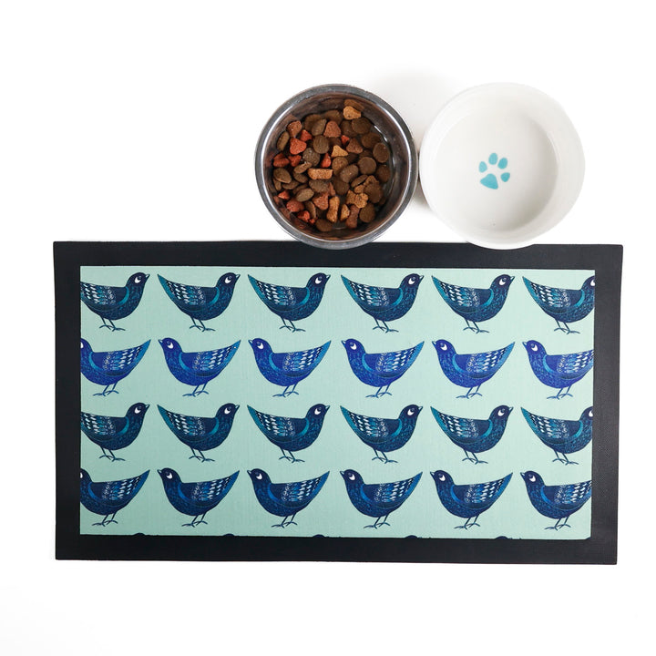 Blue Partridge Pet Food Mat