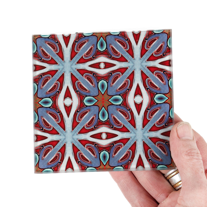 SALE SET - Pair of Red Twining Coasters