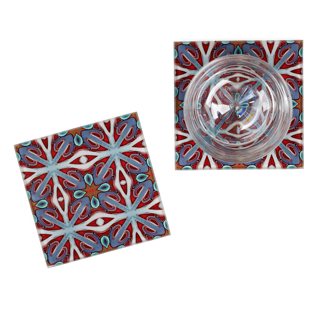 SALE SET - Pair of Red Twining Coasters