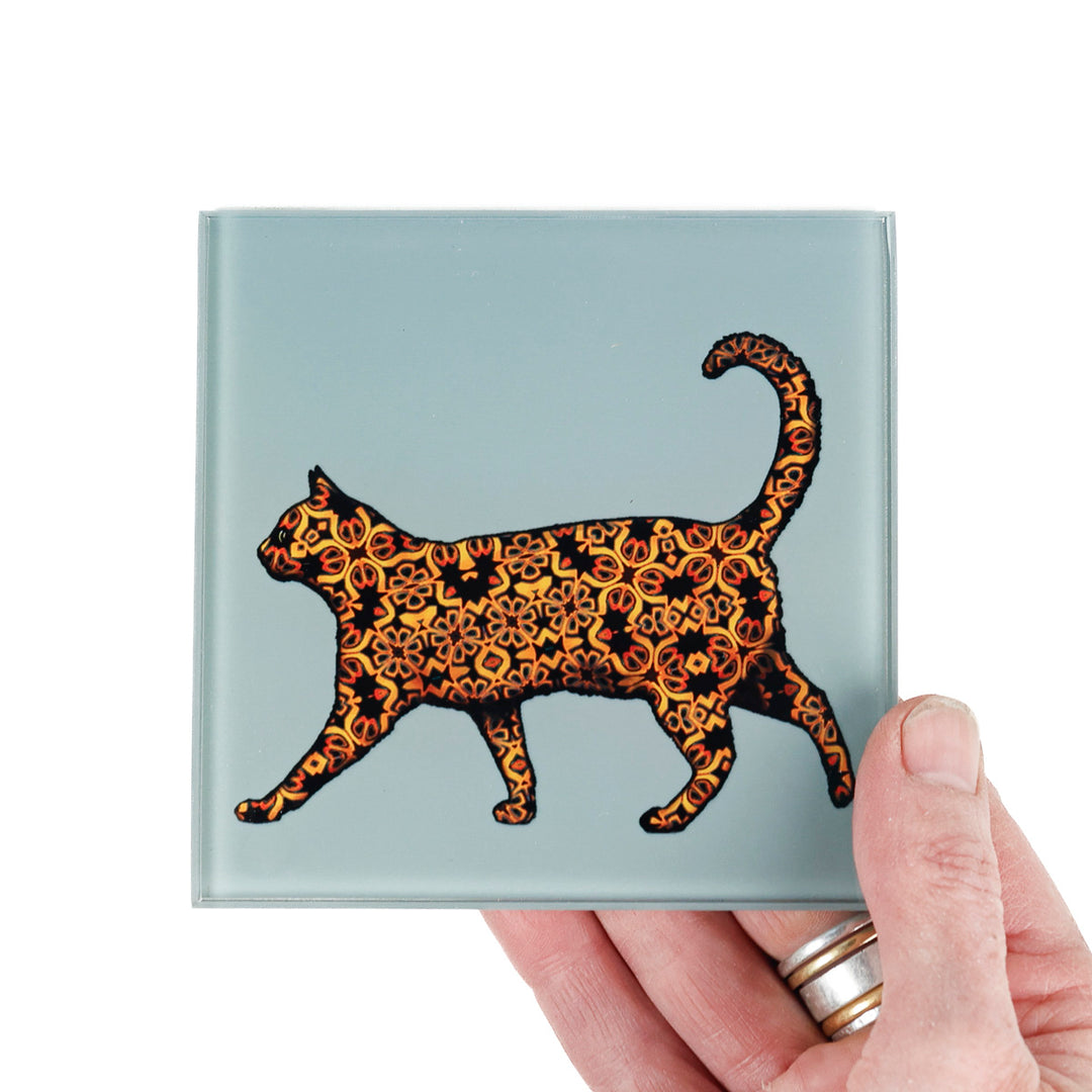 SALE - Set of 2x Tortoiseshell Cat Coasters