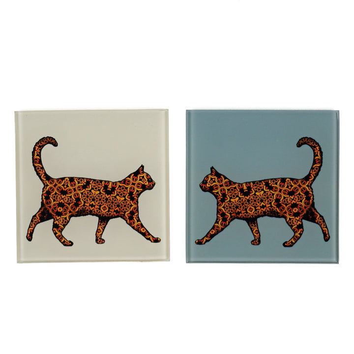 SALE - Set of 2x Tortoiseshell Cat Coasters