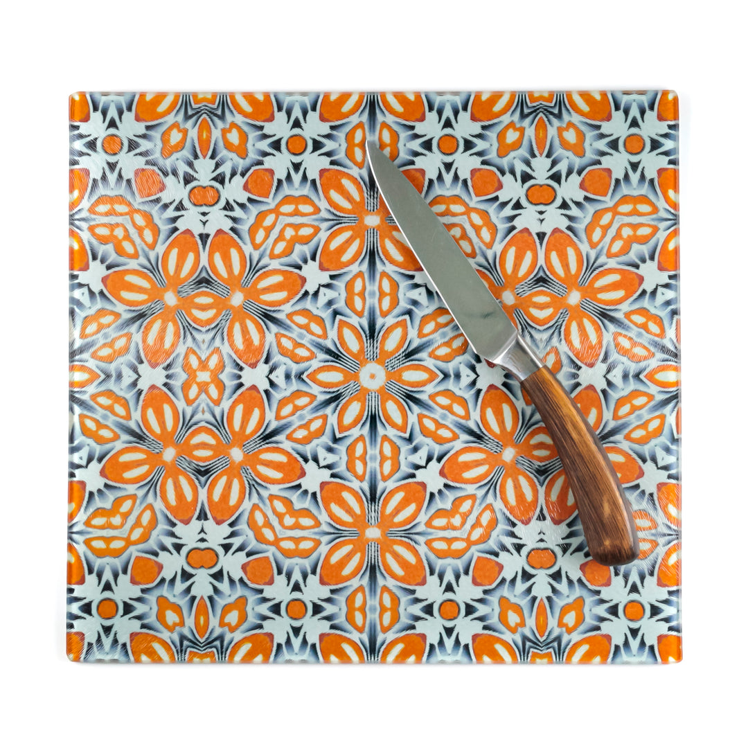 Orange Fox Flower Worktop Protector