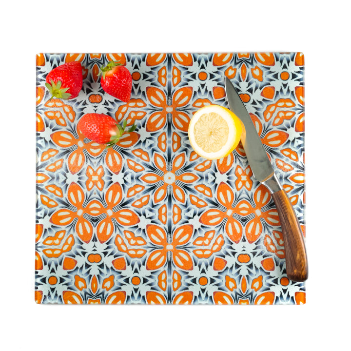 Orange Fox Flower Worktop Protector