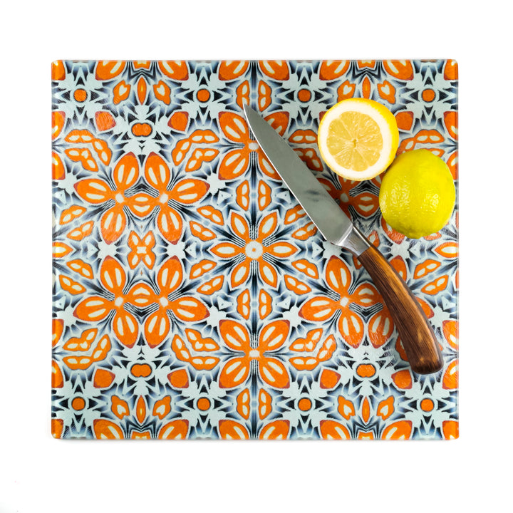 Orange Fox Flower Worktop Protector