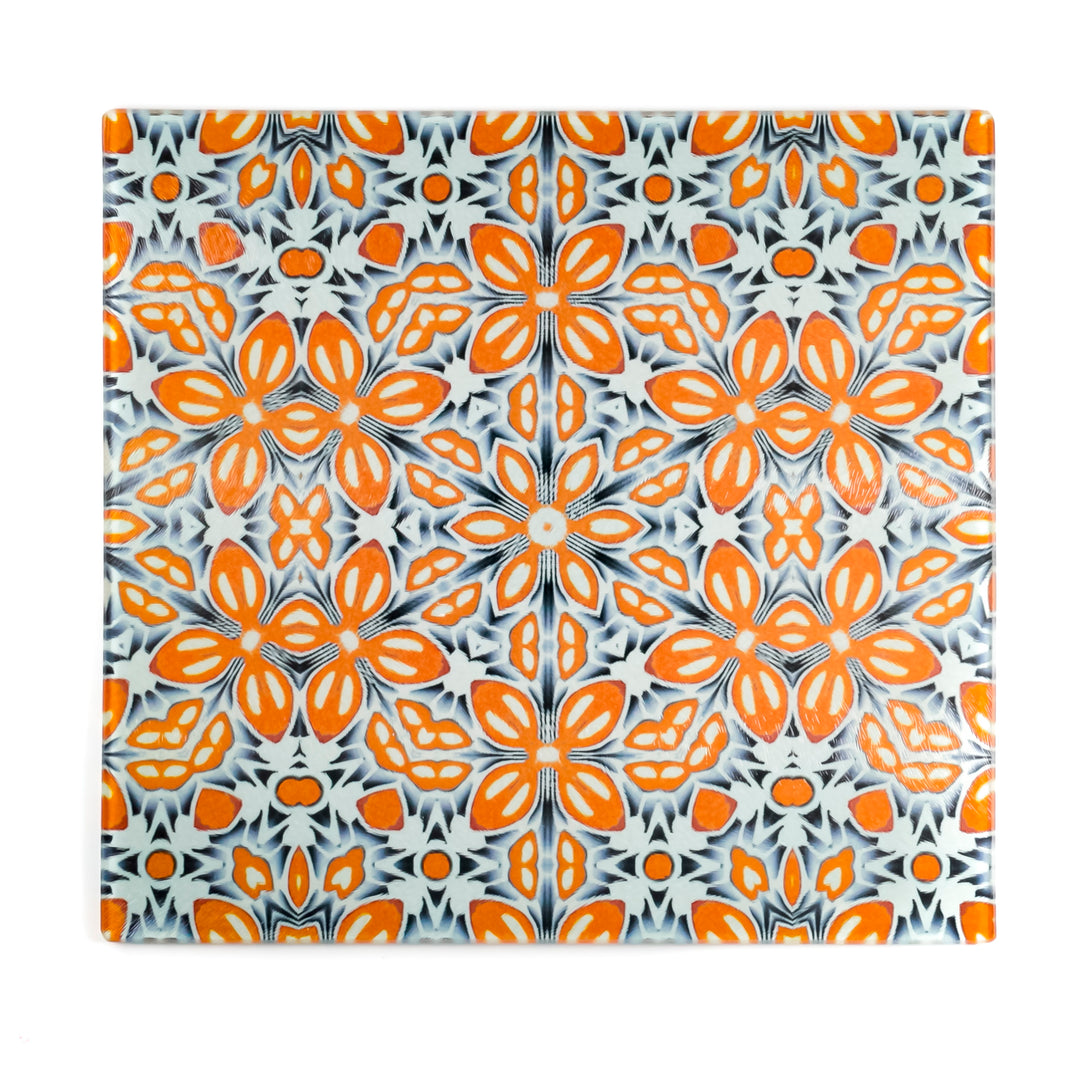 Orange Fox Flower Worktop Protector