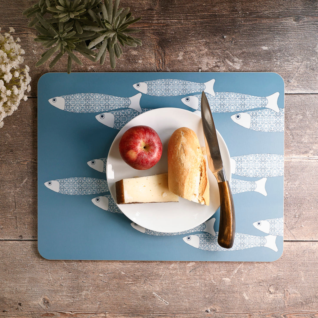 Ocean Shoal - XL Table Mat - Grey/Blue