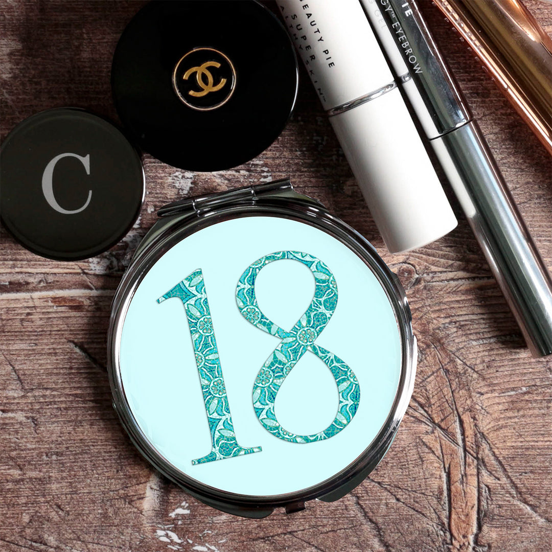 Initials, Letters &amp; Symbols Compact - Aqua Pomegranate Design