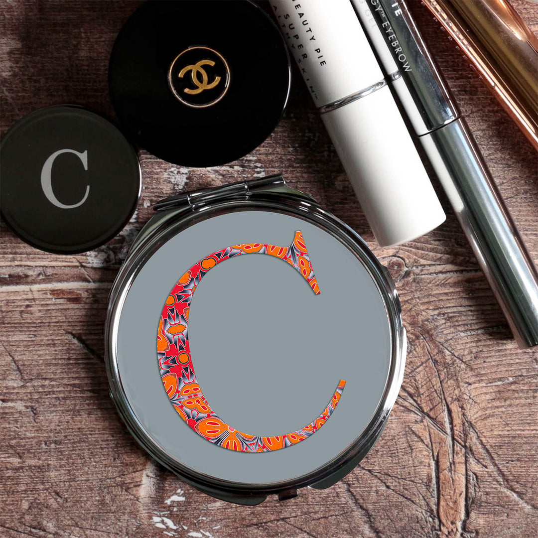 Initials, Letters &amp; Symbols Compact - Red Orange &