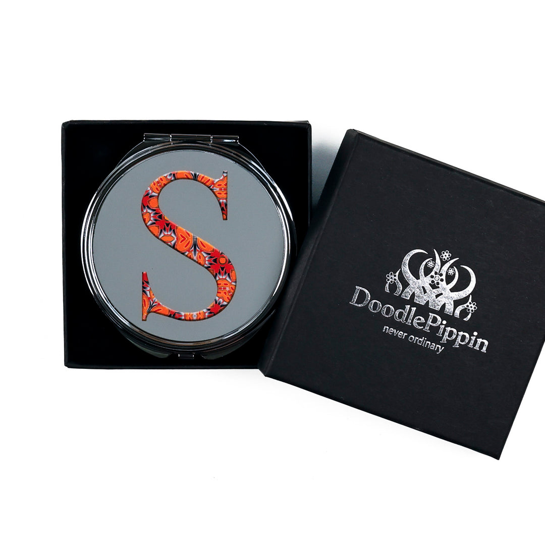 Initials, Letters &amp; Symbols Compact - Red Orange &