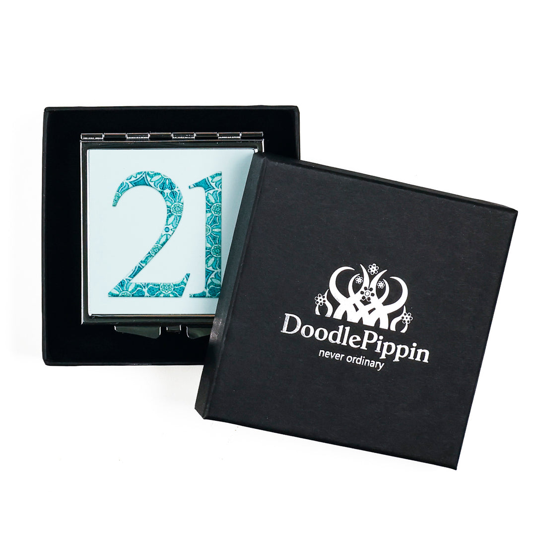 Initials, Letters &amp; Symbols Compact - Aqua Pomegranate Design