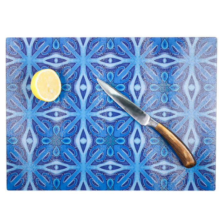 SALE - Large, Textured - Rich denim blue worktop protector