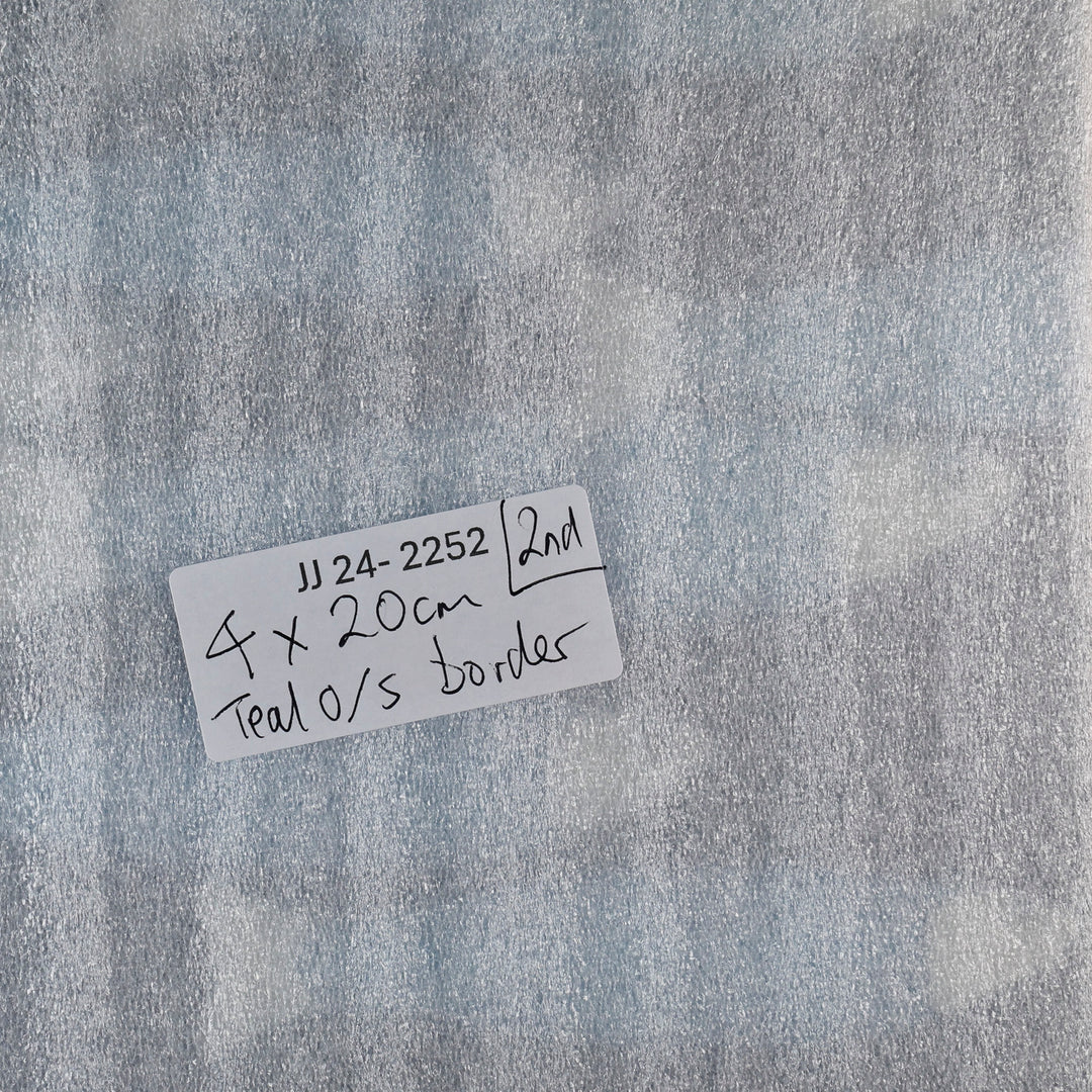 SALE SECOND SET - 4 x 20cm - Teal Ocean Shoal border tiles