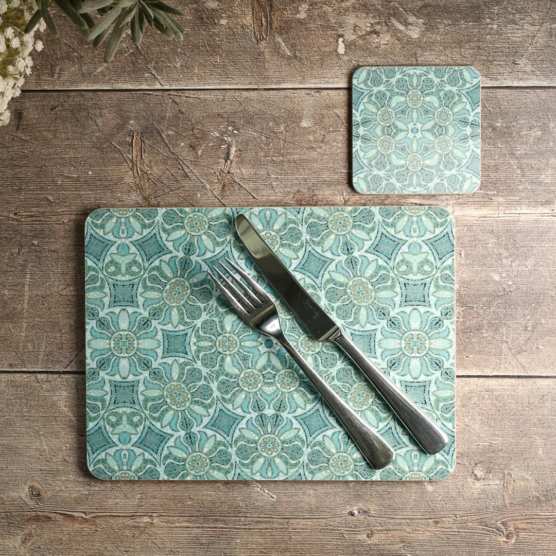 Pomegranate Placemat - Aqua