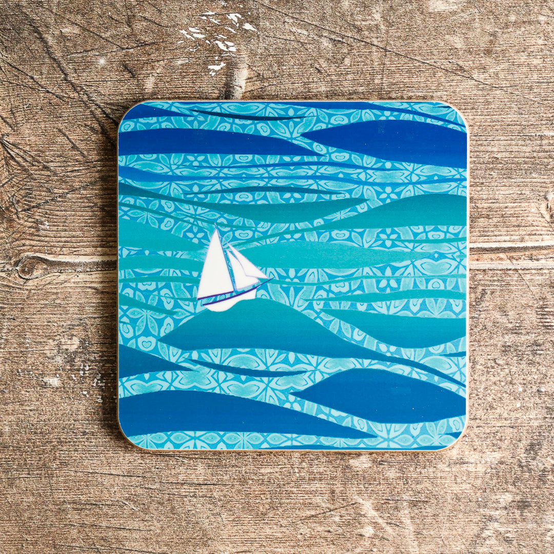Caribbean Sailing Placemat - Blue Boats