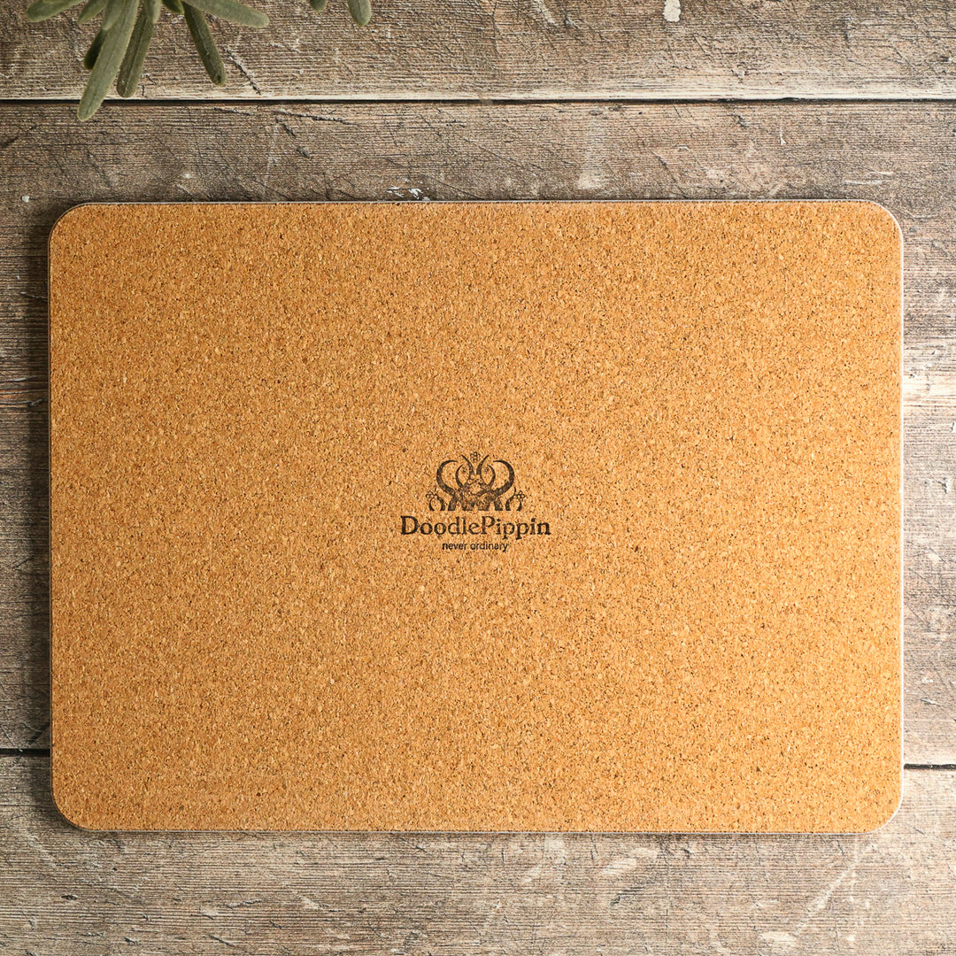 Interwoven Trees Placemat - Blue Green