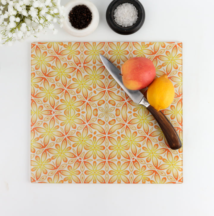 Orange / Yellow "Citrus" - Circular Worktop Protector