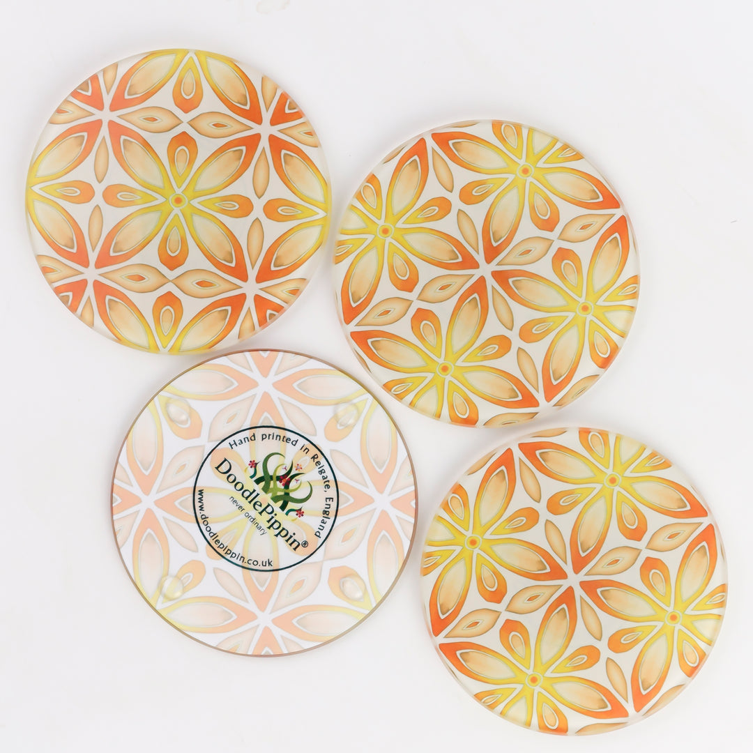 Orange / Yellow "Citrus" - Circular Worktop Protector
