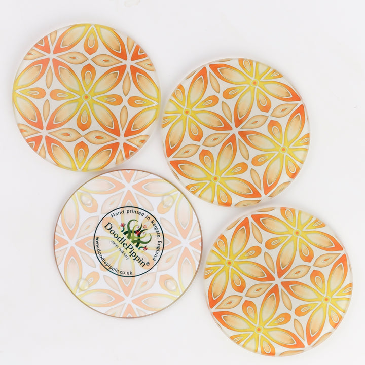 Orange / Yellow "Citrus" - Circular Worktop Protector