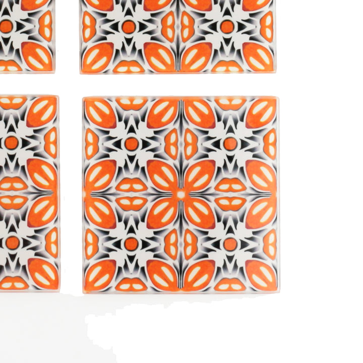 Orange Fox Flower Worktop Protector