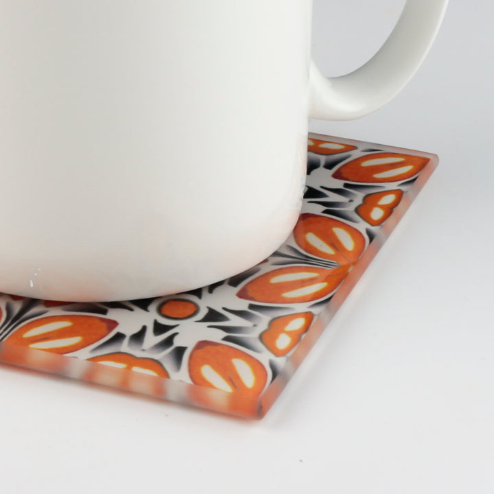 Orange Fox Flower Worktop Protector